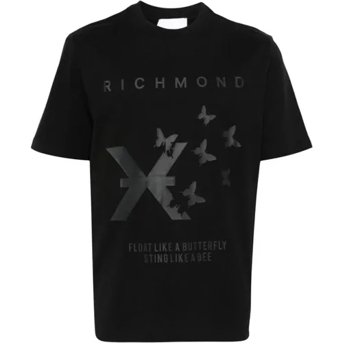 Logo Print Crew Neck T-shirt , male, Sizes: M, L, S, XL - John Richmond - Modalova