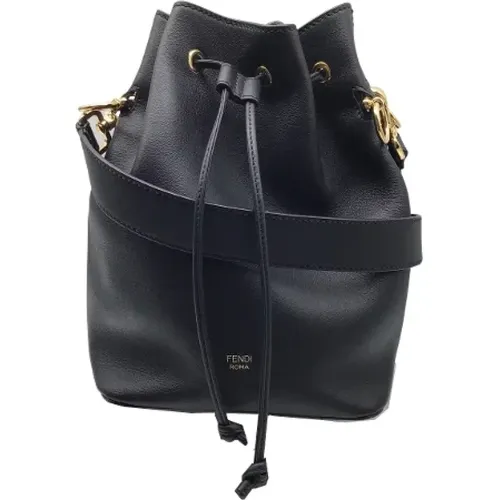 Pre-owned Bucket Bags, female, , Size: ONE SIZE Pre-owned Leather Fendi Shoulder Bag - Fendi Vintage - Modalova