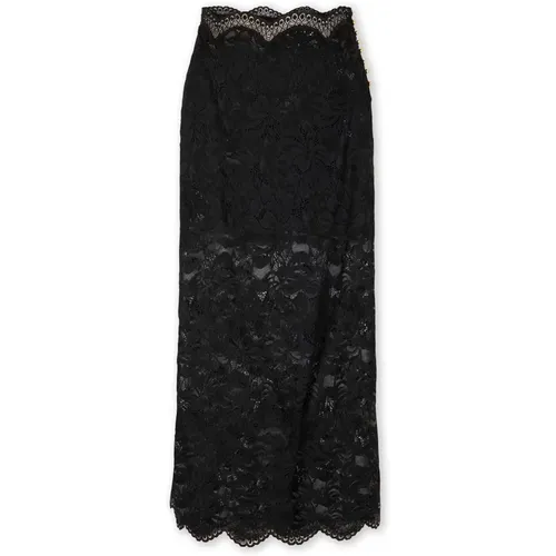 Floral Lace Midi Skirt , female, Sizes: M - Paco Rabanne - Modalova