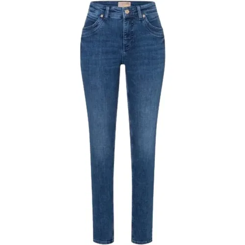 MEL Leichte Authentische Denim Slim-fit Jeans , Damen, Größe: 2XL L30 - MAC - Modalova