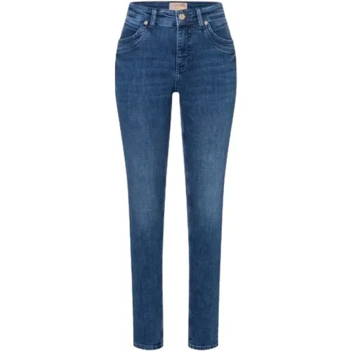 MEL Leichte Authentische Denim Slim-fit Jeans , Damen, Größe: L L32 - MAC - Modalova