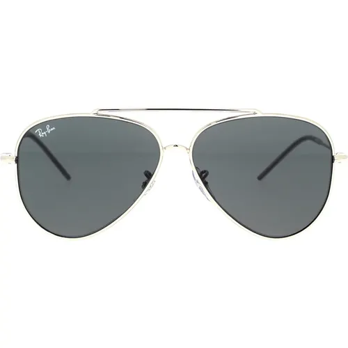 Sunglasses, male, , Size: 59 MM Revolutionary Sunglasses with Aviator Frame and Dark Grey Lenses - Ray-Ban - Modalova