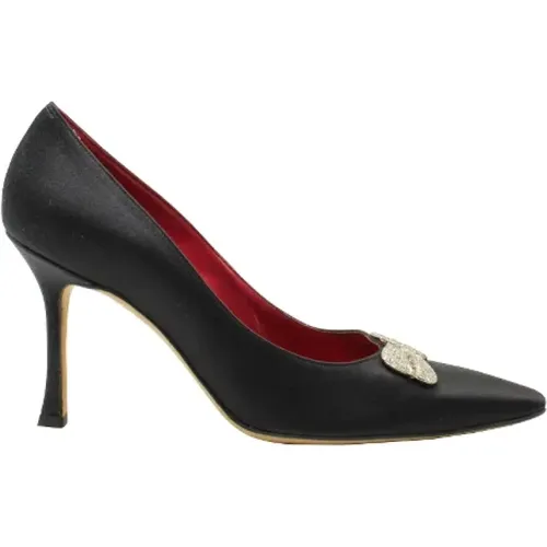 Pre-owned Fabric heels , female, Sizes: 6 UK - Manolo Blahnik Pre-owned - Modalova