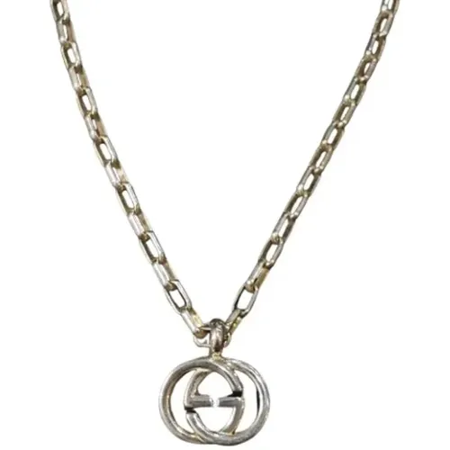 Pre-owned Jewellery, female, , Size: ONE SIZE Pre-owned Silver necklaces - Gucci Vintage - Modalova