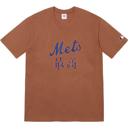 MLB New York Mets Kanji Tee , Herren, Größe: L - Supreme - Modalova