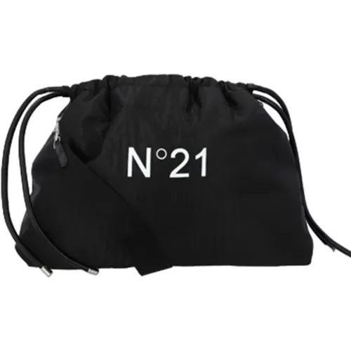 Nylon Eimer Crossbody Handtasche , Damen, Größe: ONE Size - N21 - Modalova
