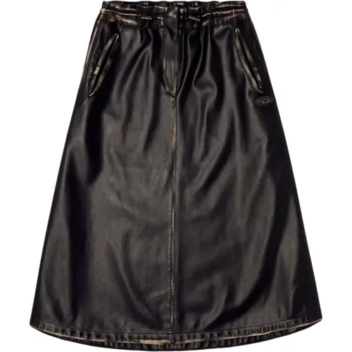 Midi Skirts, female, , Size: 2XS O-Blivion Midi Skirt - Diesel - Modalova