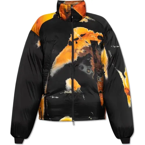 Down Jackets, male, , Size: M Down jacket with pattern - Y-3 - Modalova