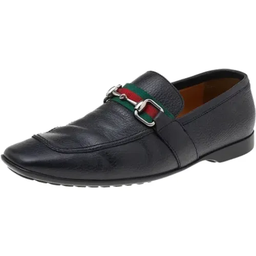 Pre-owned Flats, female, , Size: 10 1/2 US Pre-owned Leather flats - Gucci Vintage - Modalova