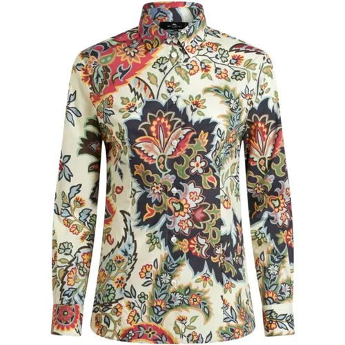 Paisley Print Hemd mit Knopfleiste , Damen, Größe: M - ETRO - Modalova