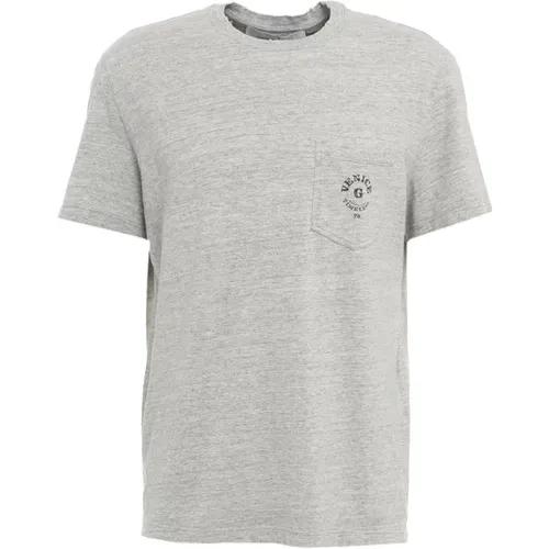 Grey T-Shirt for Men , male, Sizes: L - Golden Goose - Modalova