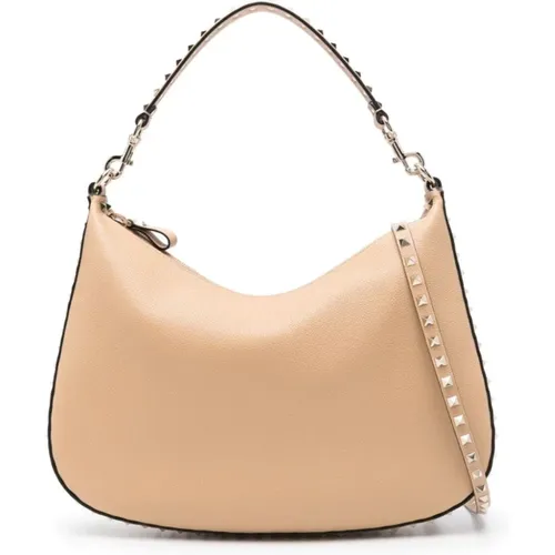 Rockstud Schultertasche Braun - Valentino Garavani - Modalova