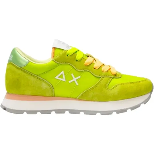 Ally Solid Nylon Lime Sneakers , Damen, Größe: 37 EU - Sun68 - Modalova