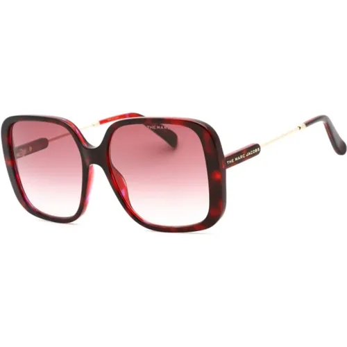 Rote Kunststoff-Sonnenbrille für Frauen , Damen, Größe: 58 MM - Marc Jacobs - Modalova