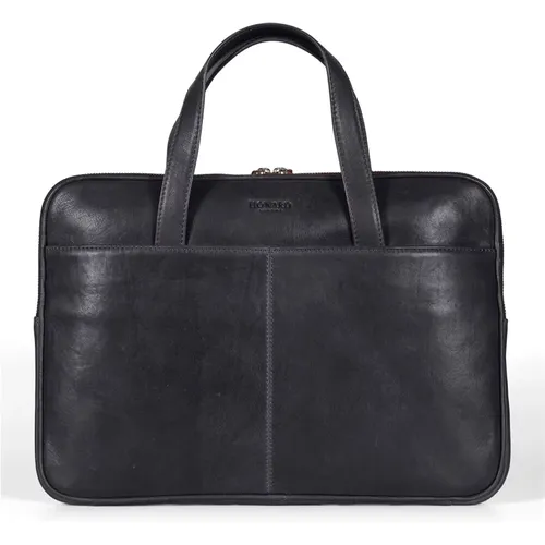 Laptop Bags & Cases, male, , Size: ONE SIZE Leather Laptop Bag - Howard London - Modalova