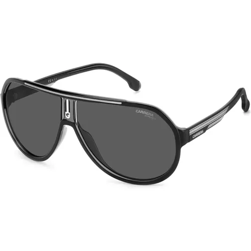Black Grey/Grey Sunglasses , male, Sizes: 64 MM - Carrera - Modalova