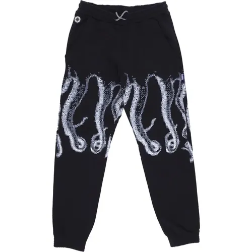 Schwarze Sweatpants mit Kontur - Octopus - Modalova