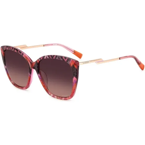 Sunglasses, female, , Size: ONE SIZE Metal Women's Sunglasses with Pink Dial - Missoni - Modalova