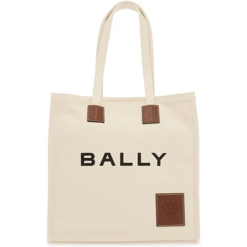 Canvas Tote Bag mit Lederdetails - Bally - Modalova