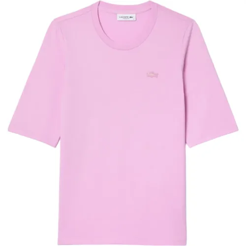 Rosa T-Shirts und Polos , Damen, Größe: S - Lacoste - Modalova