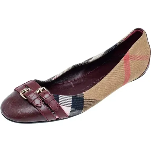 Pre-owned Flats, female, , Size: 5 US Pre-owned Canvas flats - Burberry Vintage - Modalova