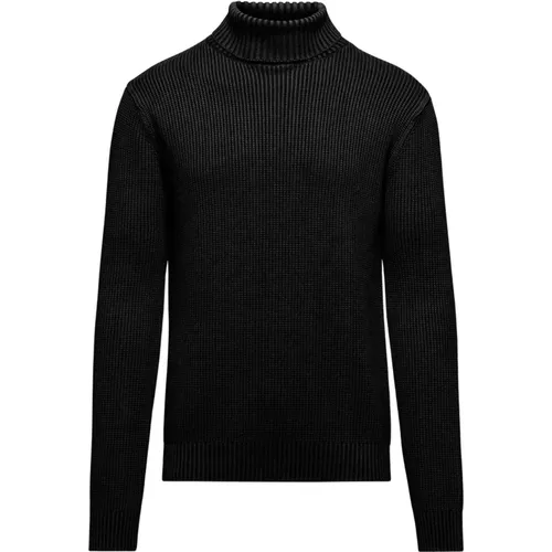 Turtlenecks, male, , Size: XL Warm Ribbed Cotton Turtleneck - BomBoogie - Modalova