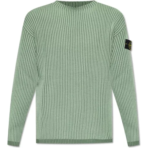 Gerippter Pullover , Herren, Größe: S - Stone Island - Modalova