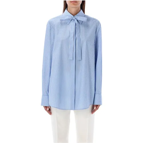 Damenbekleidung Hemden Hellblaue Streifen Aw23 - Valentino Garavani - Modalova
