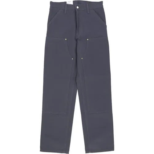 Straight Trousers, male, , Size: W34 L32 Double Knee Work Pants with Tool Pockets - Carhartt WIP - Modalova