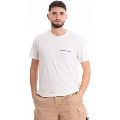 Klassisches T-Shirt , Herren, Größe: XL - Calvin Klein Jeans - Modalova
