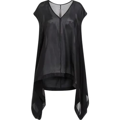 Silk V-Neck Top , female, Sizes: XS - Rick Owens - Modalova