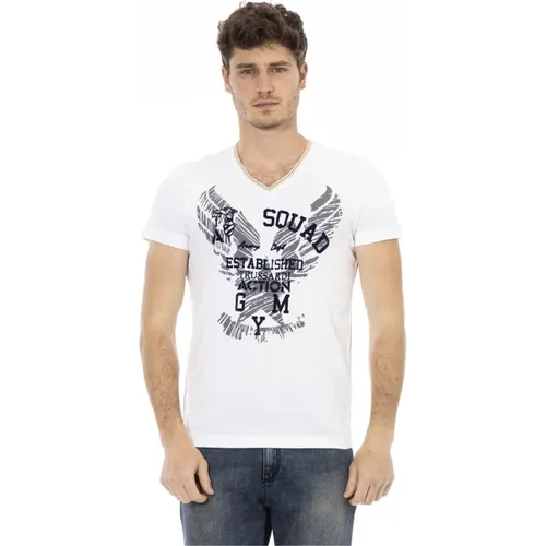 T-Shirts, male, , Size: XL Short Sleeve V-Neck T-Shirt - Trussardi - Modalova