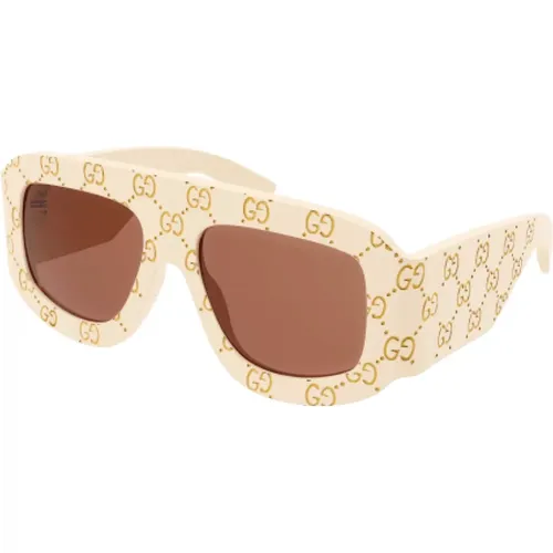 Gg0983S Sunglasses in Ivory , unisex, Sizes: L/XL - Gucci - Modalova