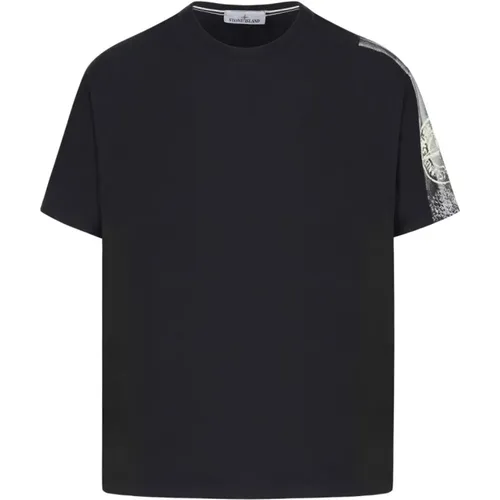 Sleeve Branding Cotton T-Shirt , male, Sizes: S, M, 2XL, L - Stone Island - Modalova