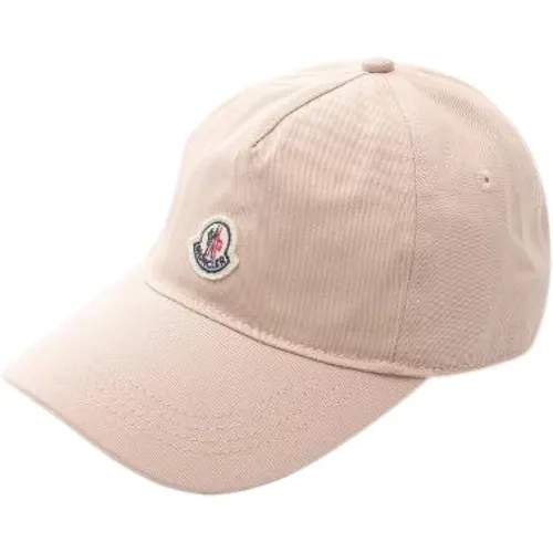 Pre-owned Accessories, male, , Size: ONE SIZE Pre-owned Berretto Baseball Canvas Cap - Moncler Pre-owned - Modalova