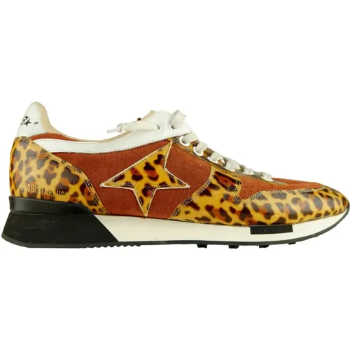 Leopardenmuster Leder Sneakers , Damen, Größe: 39 EU - Golden Goose - Modalova