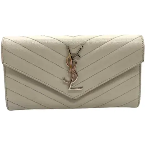 Pre-owned Wallets, female, , Size: ONE SIZE Pre-owned Leather wallets - Yves Saint Laurent Vintage - Modalova