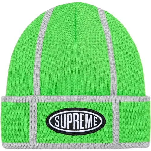 Limited Edition Lime Grid Beanie , unisex, Sizes: ONE SIZE - Supreme - Modalova