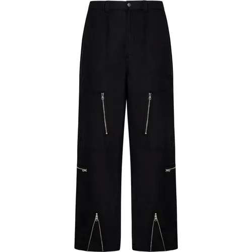 Wide Trousers, male, , Size: XL Zip Detail Trousers - Stüssy - Modalova