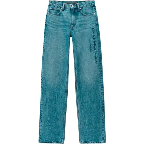 Blaue Bootcut Jeans , Damen, Größe: W27 - alexander wang - Modalova