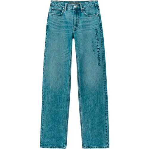 Blaue Bootcut Jeans , Damen, Größe: W28 - alexander wang - Modalova