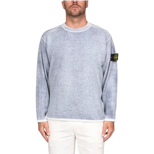 Round-neck Knitwear, male, , Size: M Cotton Crewneck Sweater - Stone Island - Modalova