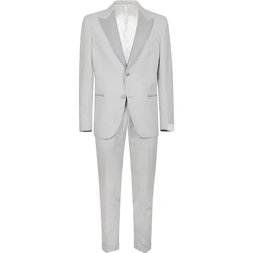 Single Breasted Suits, male, , Size: XL Luxury Tuxedo Smoking Suit - Eleventy - Modalova