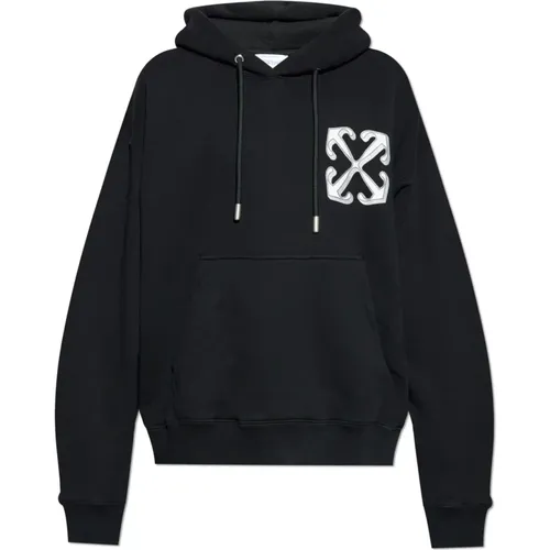 Hoodie , male, Sizes: S, M - Off White - Modalova