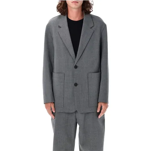 Grey Marl Conde Blazer Aw24 , male, Sizes: L - Studio Nicholson - Modalova