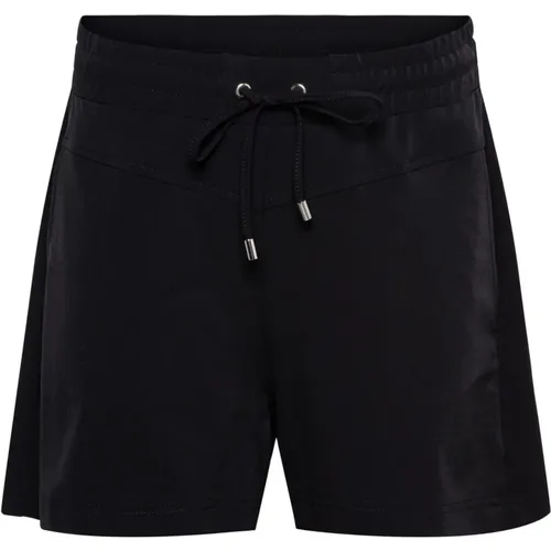 Schwarze Reise-Shorts mit Stilvollen Details,Navy Basic Short Travel Shorts - &Co Woman - Modalova