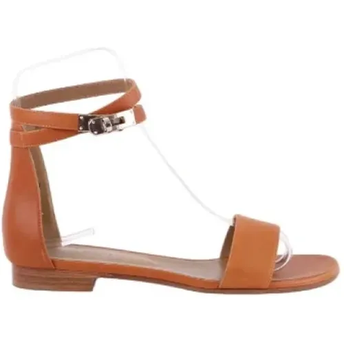 Pre-owned Sandals, female, , Size: 9 US Pre-owned Leather sandals - Hermès Vintage - Modalova