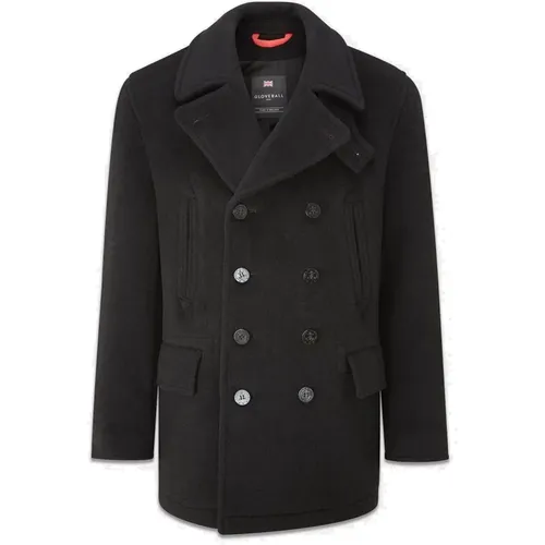 Double-Breasted Coats, male, , Size: XS Churchill Peacoat in Stewart-L - Gloverall - Modalova