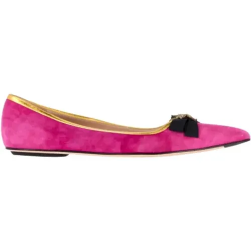 Pre-owned Flats, female, , Size: 8 1/2 US Pre-owned Suede flats - Gucci Vintage - Modalova