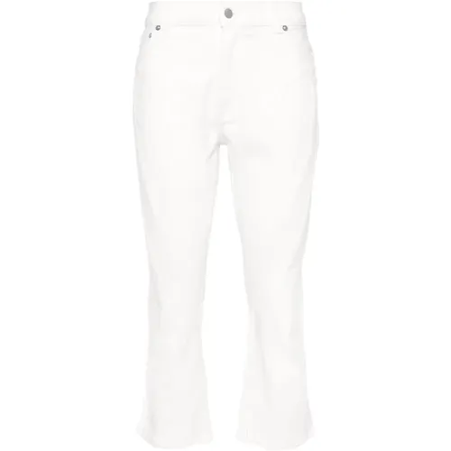 Weiße Denim-Jeans mit Kontrastnähten , Damen, Größe: L - Mugler - Modalova